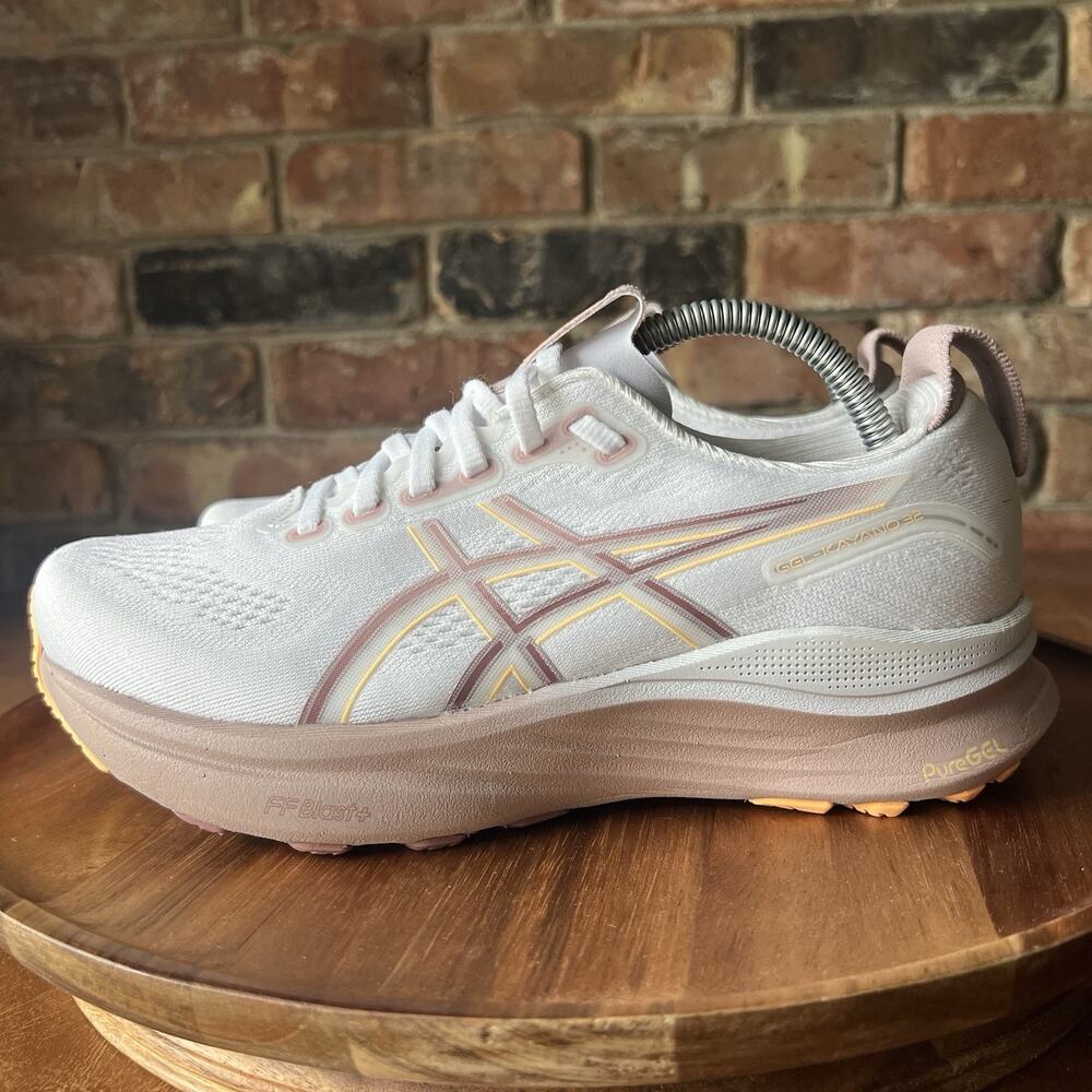 Asics Gel-Kayano 32 Supportive Womens 6.5 W White Mauve Running Shoes Sneakers